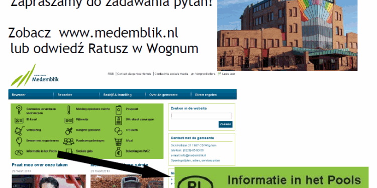 Medemblik gaat ook in het Pools voorlichten Medemblik gaat ook in het Pools voorlichten