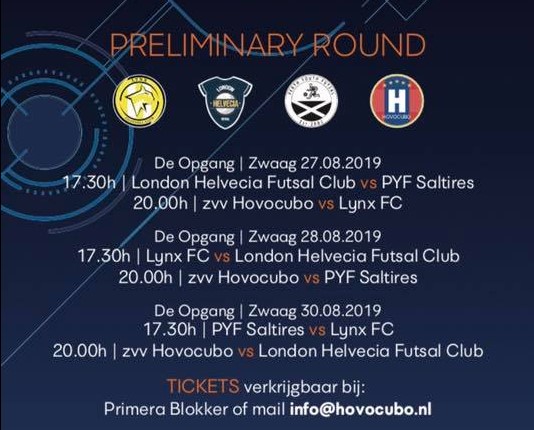 Futsal Champions League in Hoorn; Hovocubo trotse gastheer (kijk live mee)