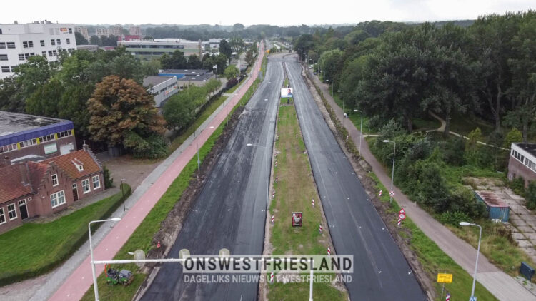Dronevideo over werkzaamheden turborotonde Hoorn