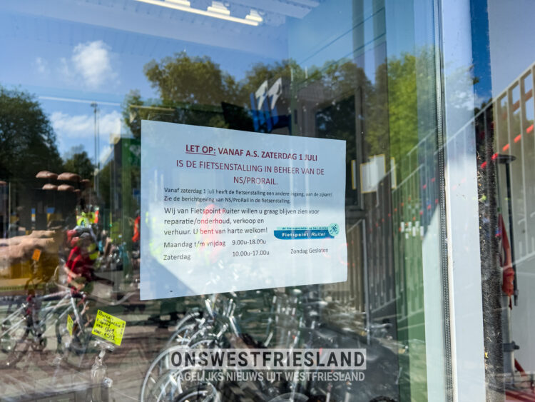 Wijziging fietsenstalling NS Hoorn: NS neemt beheer over en past tarief aan
