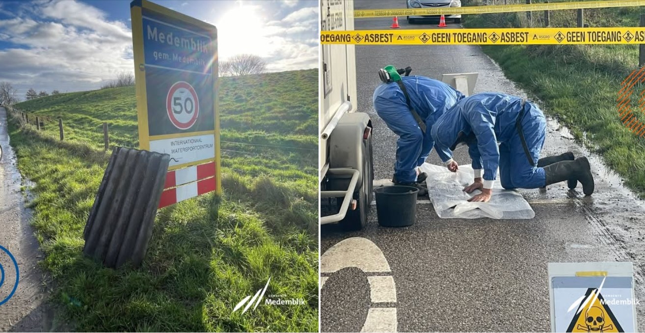 Asbestdumping aan Koggenrandweg in Medemblik snel opgeruimd