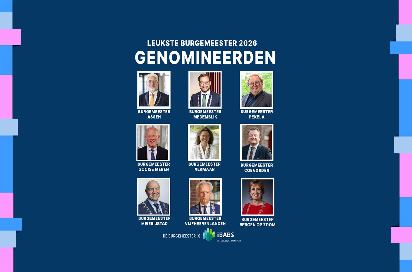 Burgemeester Michiel Pijl van Medemblik genomineerd voor titel ‘Leukste burgemeester van 2026’