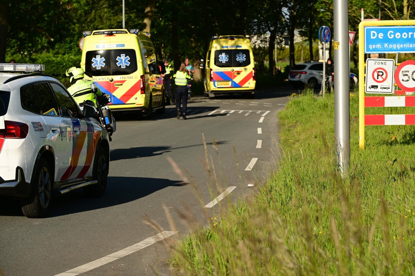 Fietser met spoed naar ziekenhuis na ongeval in De Goorn